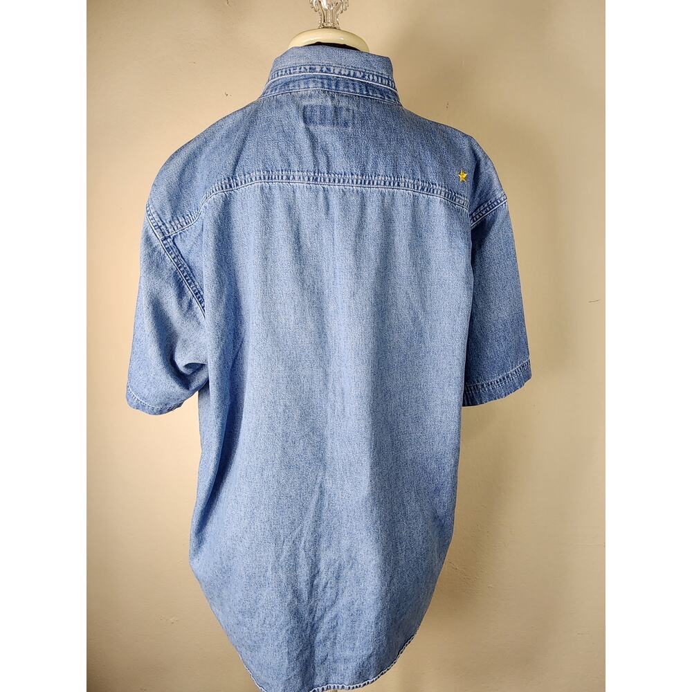 Blue Generation Women Denim Short Sleeve Shirt XL Jeans Grandma's Little Campers - Picture 7 of 13